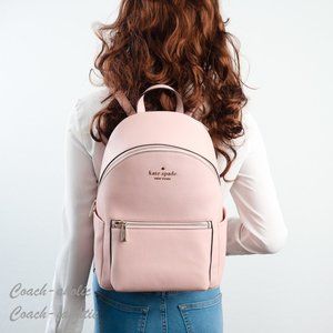 NWT Kate Spade K8155 Leila Medium Dome Backpack Pebbled Leather in Rose Smoke